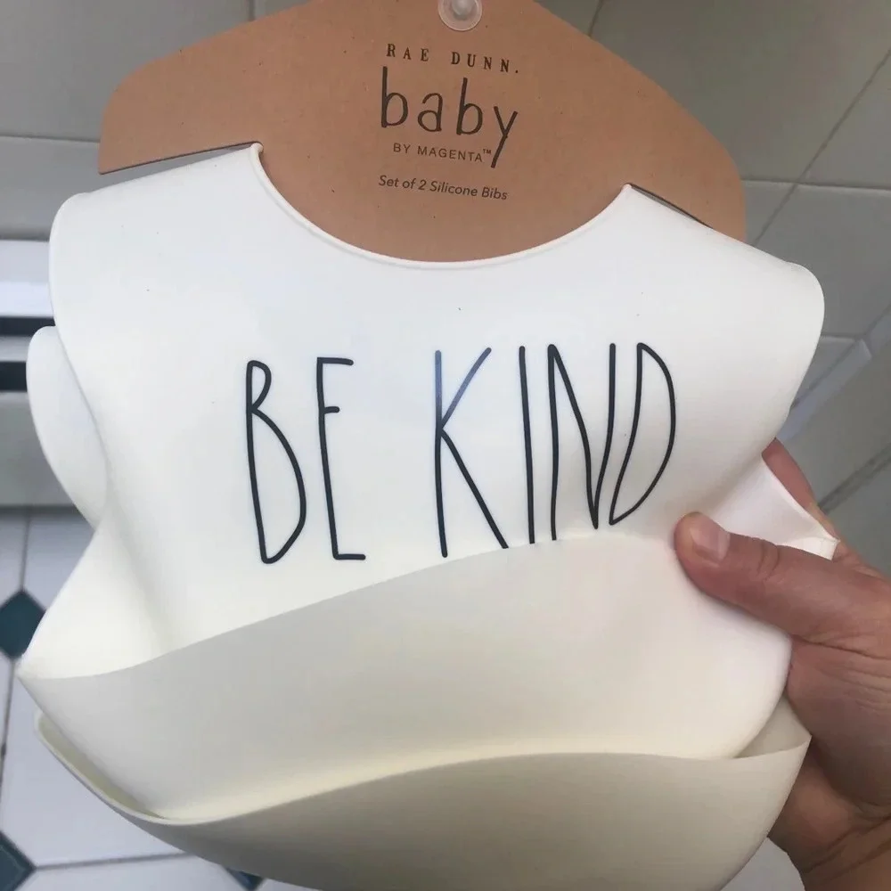 NWT RAE DUNN SILICONE BABY BIBS